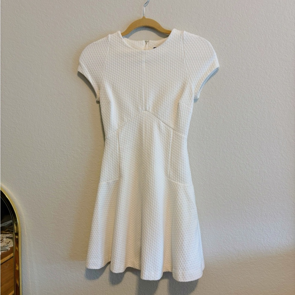 Banana Republic White Textured Mini Dress
